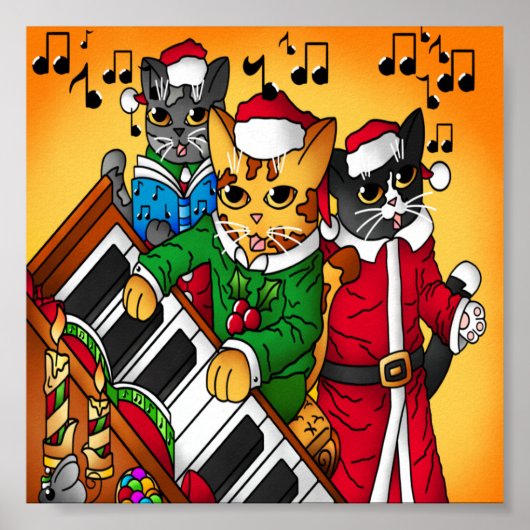 Poster Noël Carol Cats (Devant)