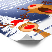 Poster Noël carol chanteur invitation (Coin)