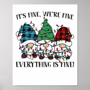 Poster Noël C'est Bien Nous Allons Bien Tout Va Bien