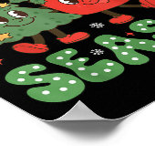 Poster Noël C'Est La Saison Arbre De Noël Café Lat (Coin)