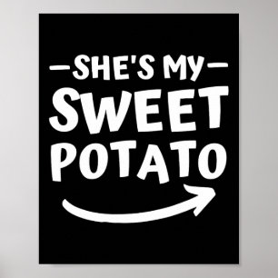 Poster Noël C'est ma pomme de terre sucrée Je suis en tra