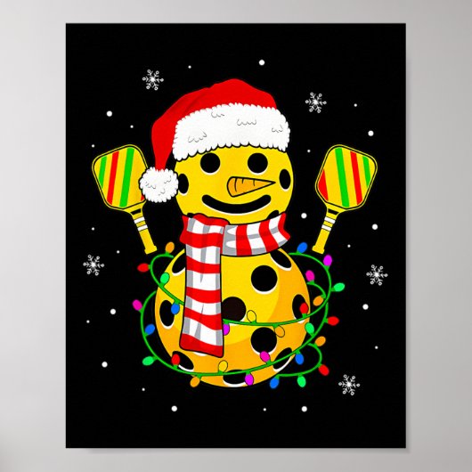 Poster Noël Chapeau Snowman Cadeaux Pour Noël Funny Pickl (Devant)