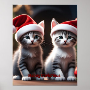 Poster Noël Chatons