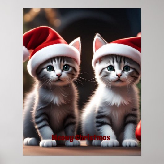 Poster Noël Chatons (Devant)