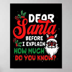 Poster Noël Cher Père Noël Je Peux Expliquer Combien Font