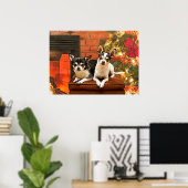 Poster Noël Chihuahua (Bureau à domicile)