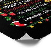 Poster Noël chrétien Jésus Bible Noms Noël Arbre Sh (Coin)