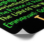 Poster Noël chrétien Jésus Bible Noms Noël Arbre Sh (Coin)