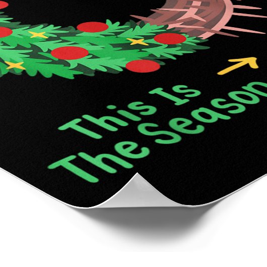 Poster Noël chrétien Jésus C'Est La Saison Le R (Coin)