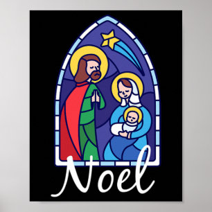 Poster Noel - Christmas Advent Nativité Scène North Star