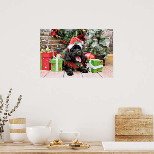 Poster Noël - Cockapoo - Jack (Cuisine)