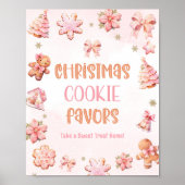 Poster Noël Cookie Faveurs fête d'anniversaire (Devant)