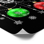 Poster Noël Correspondant Couple Famille Châtaignes 2 (Coin)