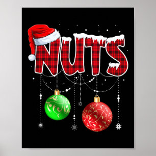 Poster Noël Correspondant Couple Famille Châtaignes 2