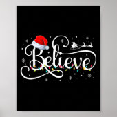 Poster Noël Croire Père Noël Drôle Famille Matchin (Devant)