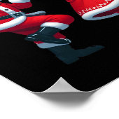 Poster Noël Dancing Black African American Père Noël Mme. (Coin)