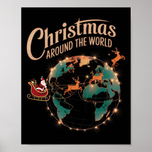 Poster Noël Dans Le Monde Festi Du Père Noël Drôle