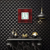 Poster Noël dans Plaid Holiday Wall Art Carré