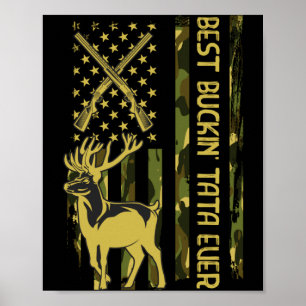 Poster Noël de cerf de chasse de buckin d'hommes