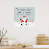 Poster Noël de golf vacances (Cuisine)