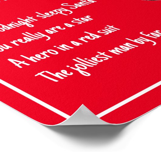 Poster Noël de Père Noël endormi (Coin)