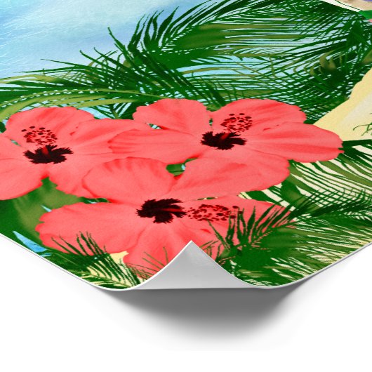 Poster Noël de plage (Coin)