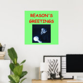 Poster noël de tesla (Bureau à domicile)