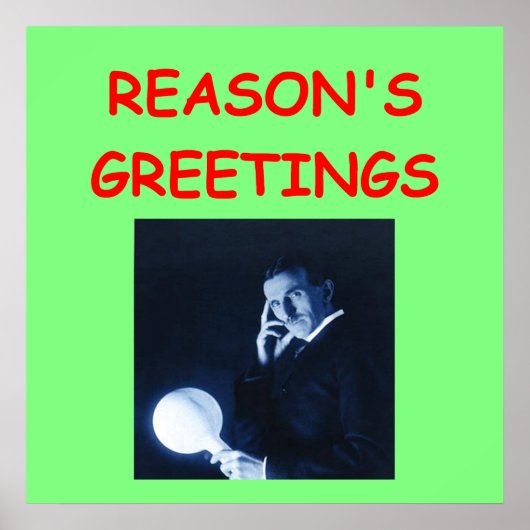 Poster noël de tesla (Devant)