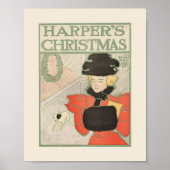 Poster Noël de vintage Harper 1896 (Devant)