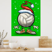 Poster Noël de volley-ball (Cuisine)
