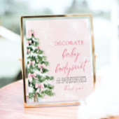 Poster Noël Décorez le corps de bébé Baby shower Jeu