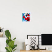 Poster Noël déplaisant Santa Claus Squelette Monster Art (Bureau à domicile)