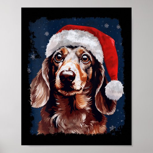 Poster Noël des femmes Noël Dachshund (Devant)