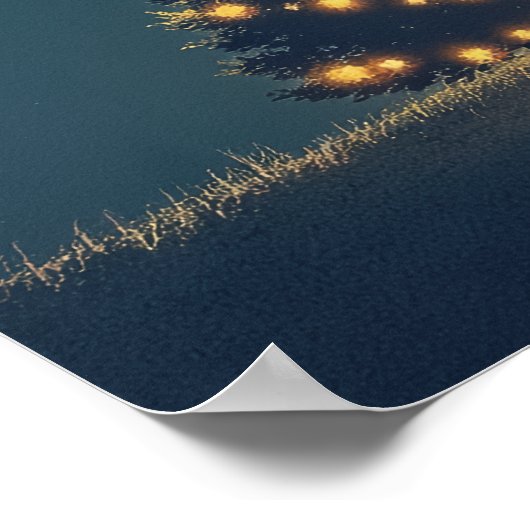 Poster Noël d'hiver chaud (Coin)