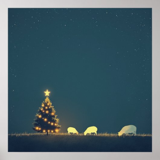 Poster Noël d'hiver chaud (Devant)