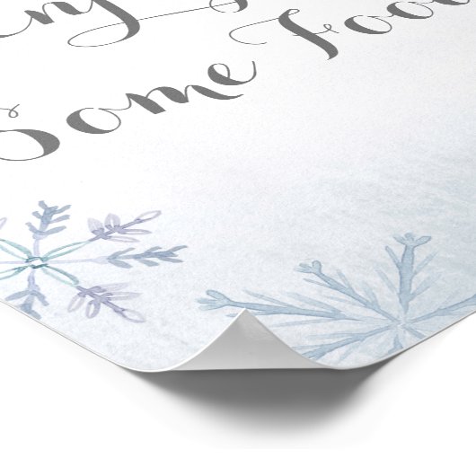 Poster Noël d'hiver Profitez d'un signe alimentaire (Coin)