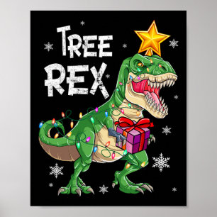 Poster Noël Dinosaure Arbre Rex Pajamas Hommes Garçons En