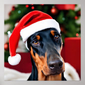 Poster Noël Doberman (Devant)