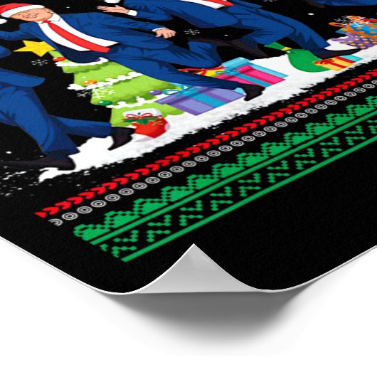 Poster Noël Donald Trump Président 2024 Dancing Funn (Coin)