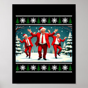 Poster Noël Donald Trump Président 2024 Dancing Funn