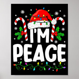 Poster Noël Drôle Je viens en Paix Couple Correspondant M