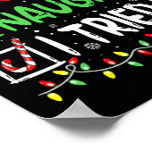 Poster Noël drôle Nice Naughty J'ai essayé vacances Noël (Coin)