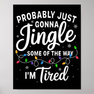 Poster Noël drôle probablement tintinnabuler une partie d