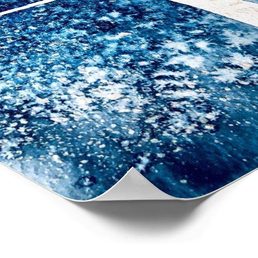 Poster Noël du bouleau blanc d'hiver (Coin)