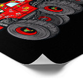 Poster Noël Elf équitation Monster Camion Garçons Enfants (Coin)