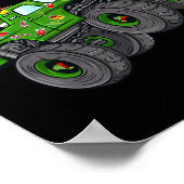 Poster Noël Elf équitation Monster Camion Garçons Enfants (Coin)