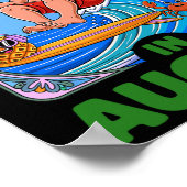 Poster Noël En Août Vacances D'Été Drôle Père Noël Me (Coin)