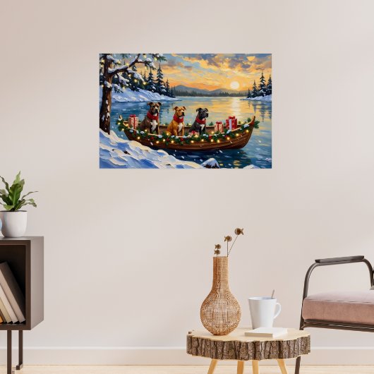 Poster Noël en bateau avec Pitbull (Salon 3)