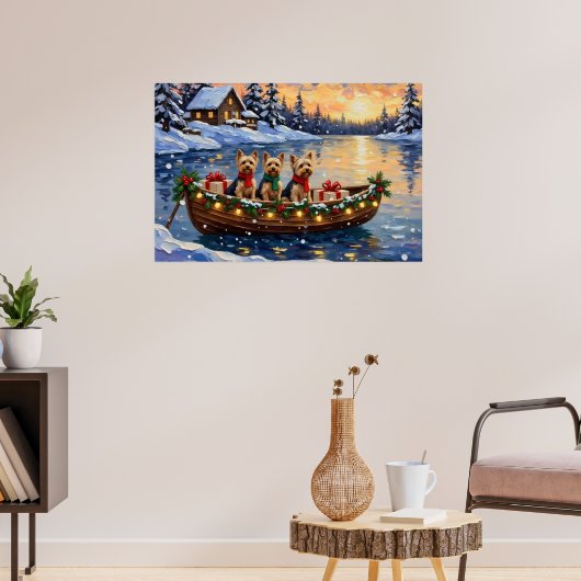 Poster Noël en bateau avec Yorkipoo (Salon 3)