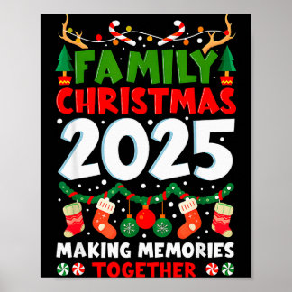 Poster Noël en famille 2025 Équipe de Noël de la famille